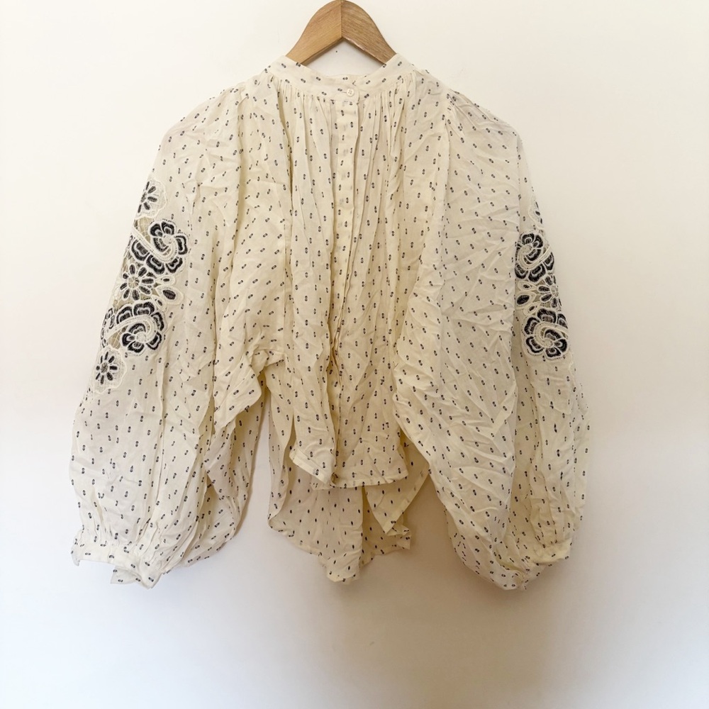 Urban Outfitters UO Clip-Dot Lace Blouse - Picture 7 of 9